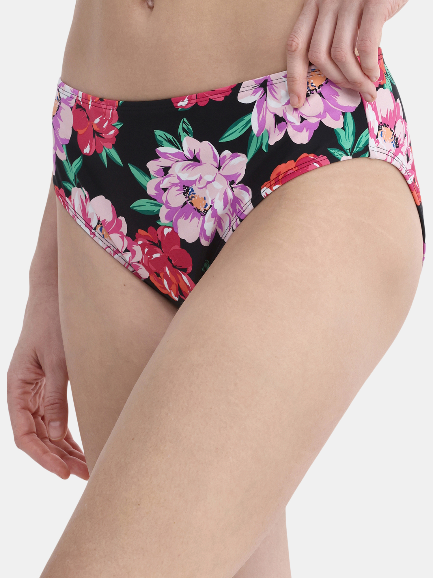 Time and Tru Women’s and Women’s Plus Floral Bikini Bottoms, Sizes S-2X